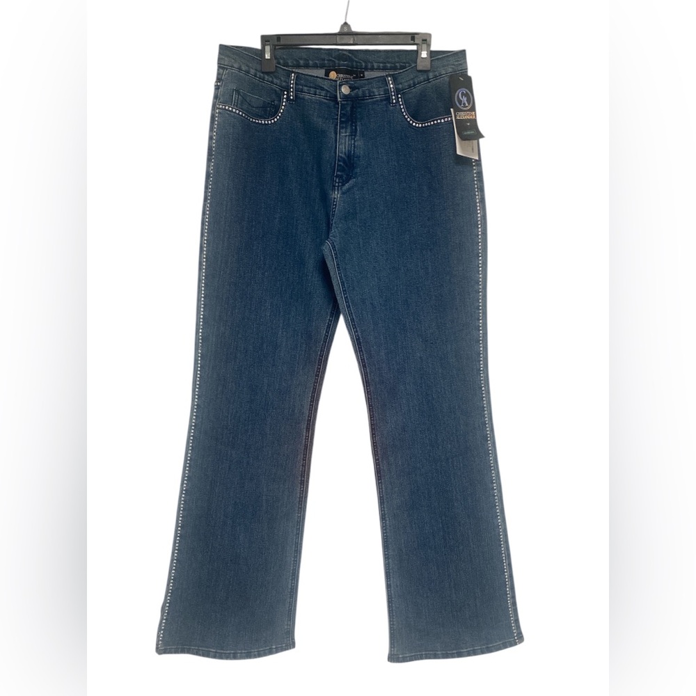 Christine Alexander Womens Dark Blue Bootcut Jeans NWT 16